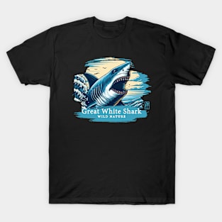 Great White Shark - WILD NATURE - GREAT WHITE SHARK -15 T-Shirt